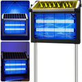 Solar Bug Zapper Outdoor, 4500V Solar Mosquito Zapper Outdoor Waterproof, 1/2 Acre Coverage Rechargeable Electric Fly Zapper, Cordless Portable Mosquito Traps For Backyard, Patio, Camping, Indoor