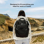 Cascade Standard Backpack, 21L, Black | Weatherproof Construction, Perfect For Daily Use And Travel, Padded Laptop Sleeve And Adjustable Straps