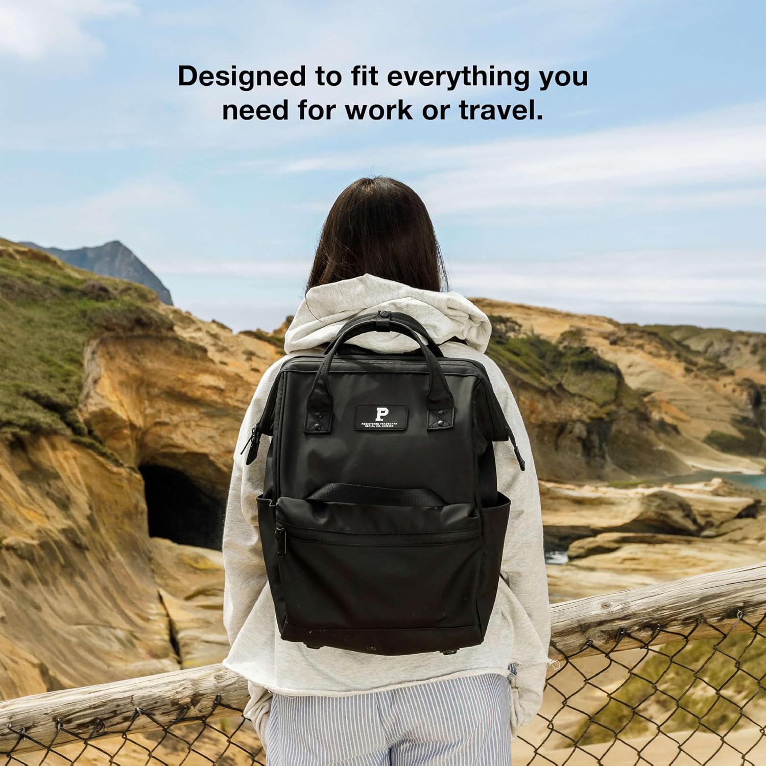 Cascade Standard Backpack, 21L, Black | Weatherproof Construction, Perfect For Daily Use And Travel, Padded Laptop Sleeve And Adjustable Straps