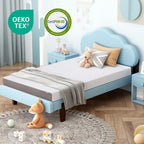 Amazon Basics Memory Foam Mattress, Soft Plush Feel, Breathable, 6 Inch, Twin, White/Grey