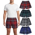 Andrew Scott Men'S 4 Pack Cotton Flannel Super Soft Woven Boxer Shorts