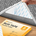 Rug Tape, Rug Pad Gripper For Hardwood Floors, Double Sided Adhesive Carpet Tape, Reusable Anti Slip Rug Grips For Area Rugs To Keep Rug Corners Flat (12, Triangle)