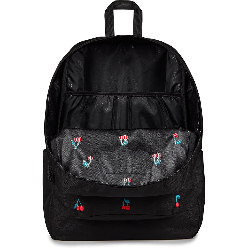 Jansport Superbreak Plus Fx Backpack - Work, Travel, Or Laptop Bag With Water Bottle Pocket - Surreal Sensations Black
