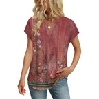Womens Summer Tops V Neck T Shirts Cap Sleeve Business Casual Outfits Loose Fit Beach Vacation Clothes Basic Tees
