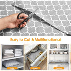 Shelf and Drawer Liner for Kitchen Cabinets Non-Adhesive, Strong Grip Non-Slip Thickened Cabinet Liners for Shelves, Waterproof Mats for Dresser Cupboard, Gray, 12 in x 10 Feet