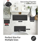 Ilango Bathroom Rugs Dark Grey 32X20,Extra Soft Absorbent Chenille Bath Rugs,Thick Non-Slip Shaggy Bath Mat,Machine Washable Quick Dry Bath Mats For Bathroom Floor, Tub, Shower Accessories