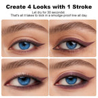 Plum&Brown 2Pcs Gel Eyeliner Pencil,Smudge-Proof Waterproof Long Lasting Plum Eye Liner, High-Pigmented Smooth Creamy Formula For Mature Women, Eyes Makeup Pen Includes Sharpener