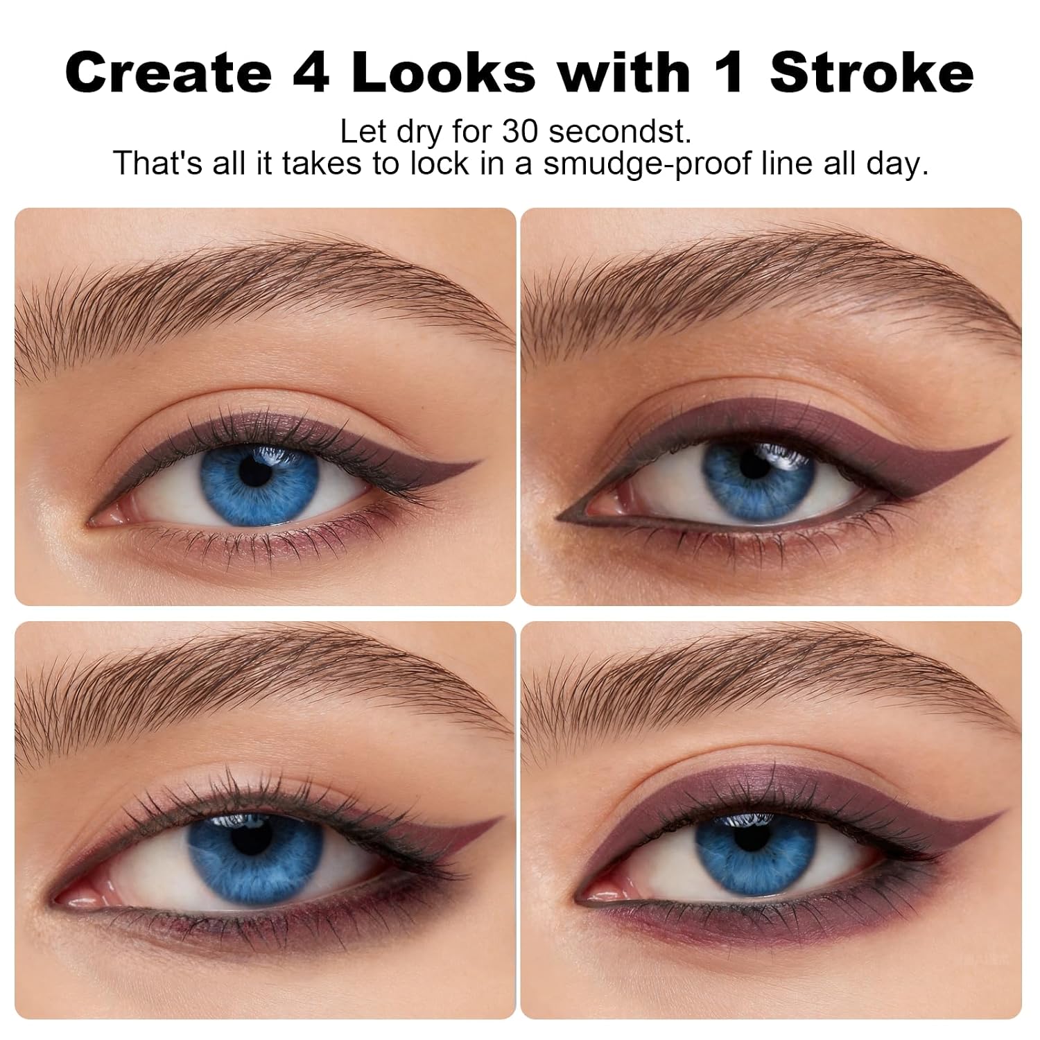 Plum&Brown 2Pcs Gel Eyeliner Pencil,Smudge-Proof Waterproof Long Lasting Plum Eye Liner, High-Pigmented Smooth Creamy Formula For Mature Women, Eyes Makeup Pen Includes Sharpener