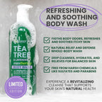 Kesmedik Tea Tree Body Wash Maxtherapy With Lavender & 100% Tea Tree Oil For Skin, Cleans, Soothes And Refreshes Sensitive, Itchy Skin, Body & Foot Soap For Men & Women, 2-Pack, Limited Edition