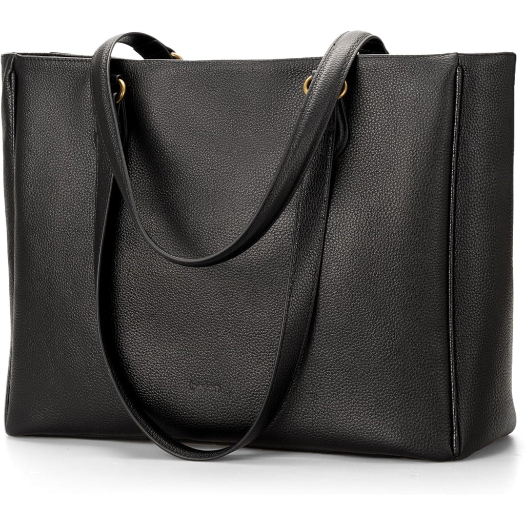 befen Genuine Leather Tote Bag for Women Work, Womens Laptop Purse Bags Shoulder Satchel Handbags with 15.6" Compartment