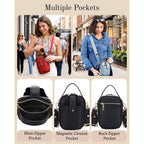 Gail Vegan Leather Multi Compartment Crossbody Bag