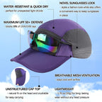 Foldable Lightweight Outdoor Sports Baseball Cap, Breathable Quick Dry Upf 50+ Sun Hat, Waterproof Adjustable
