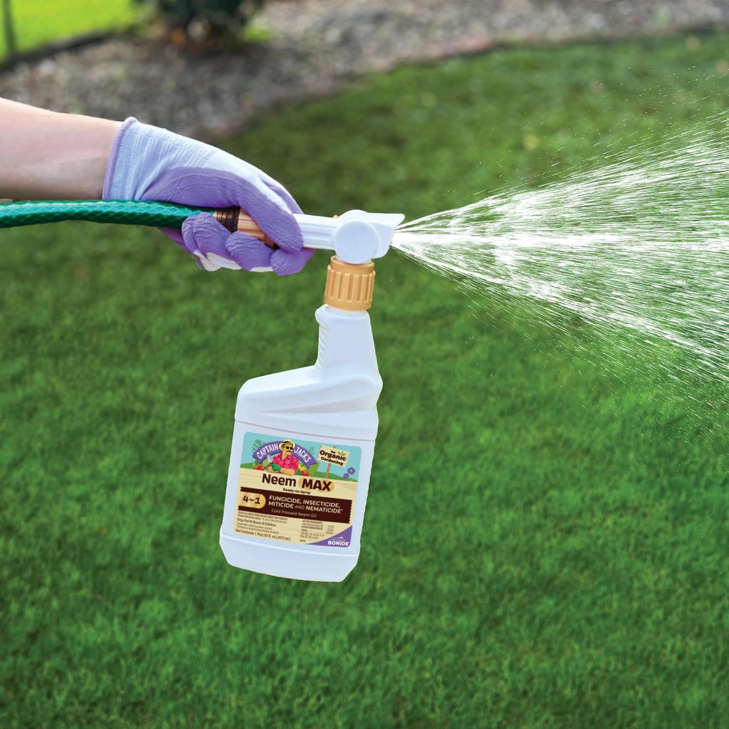 Bonide Captain Jack'S Neem Max, 16 Oz Ready-To-Spray Neem Oil | Cold Pressed, Multi-Purpose Insecticide, Fungicide, Miticide And Nematicide, For Organic Gardening