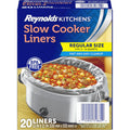 Reynolds Kitchens Bulk Slow Cooker Liners, 20 Count, Fits 3-8 Quart Round and Oval Slow Cookers, Regular Size, BPA-Free Nylon Blend Construction, Heat-Resistant Up to 400F, Prevents Stuck on Food