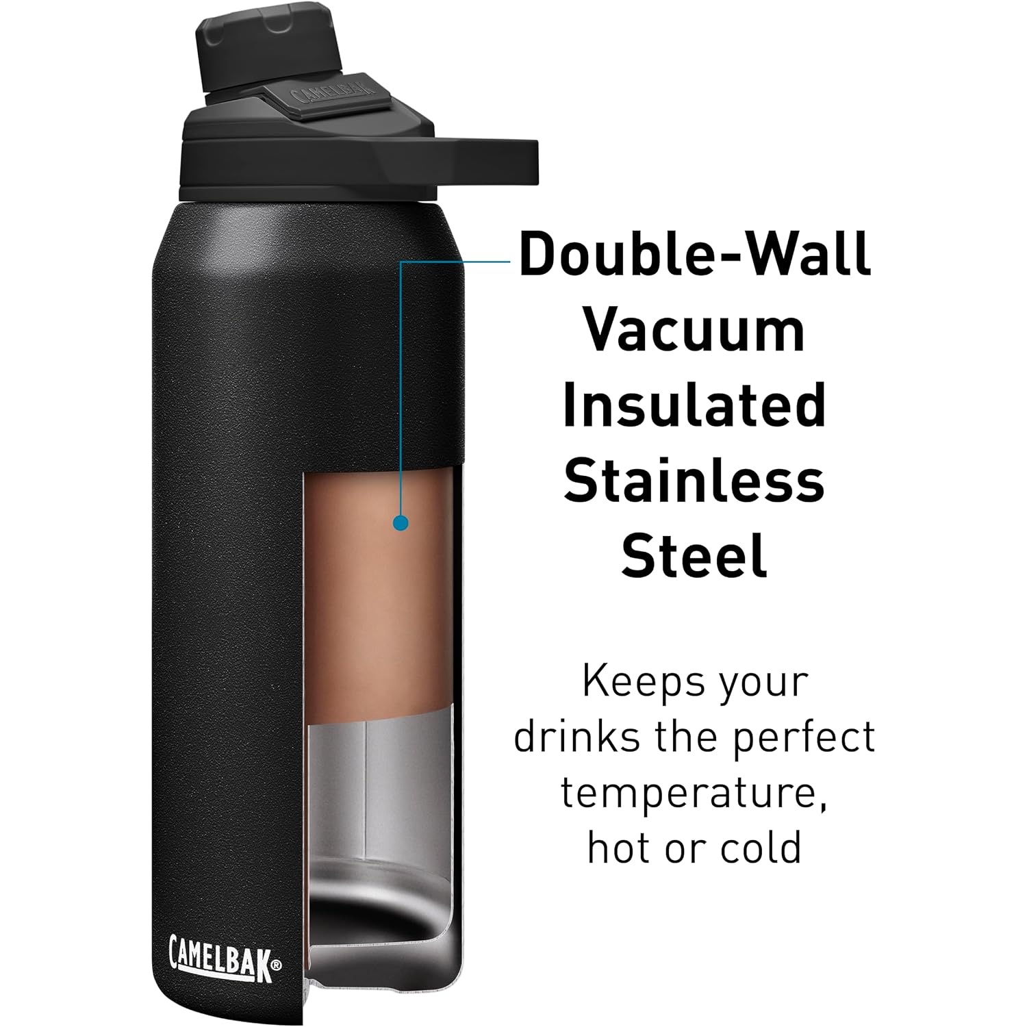 Camelbak Chute Mag Vacuum Insulated Stainless Steel Water Bottle, Magnetic Leak‑Resistant Cap For Everyday Hydration