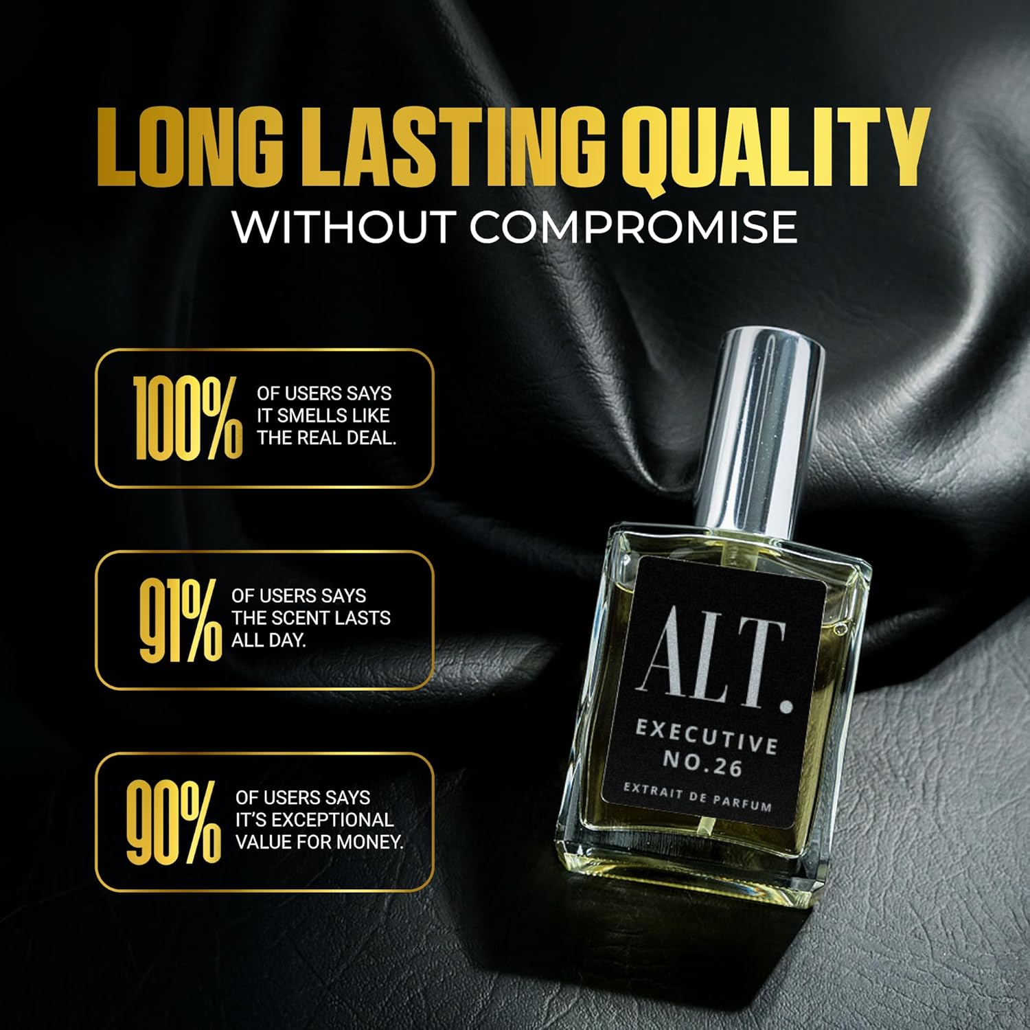 ALT. FRAGRANCES Executive No. 26 - Inspired by Creed Aventus for Men, Extrait de Parfum, Long Lasting Woody Fruity Perfume for Men with Bergamot, Pineapple & Oakmoss, 60ml