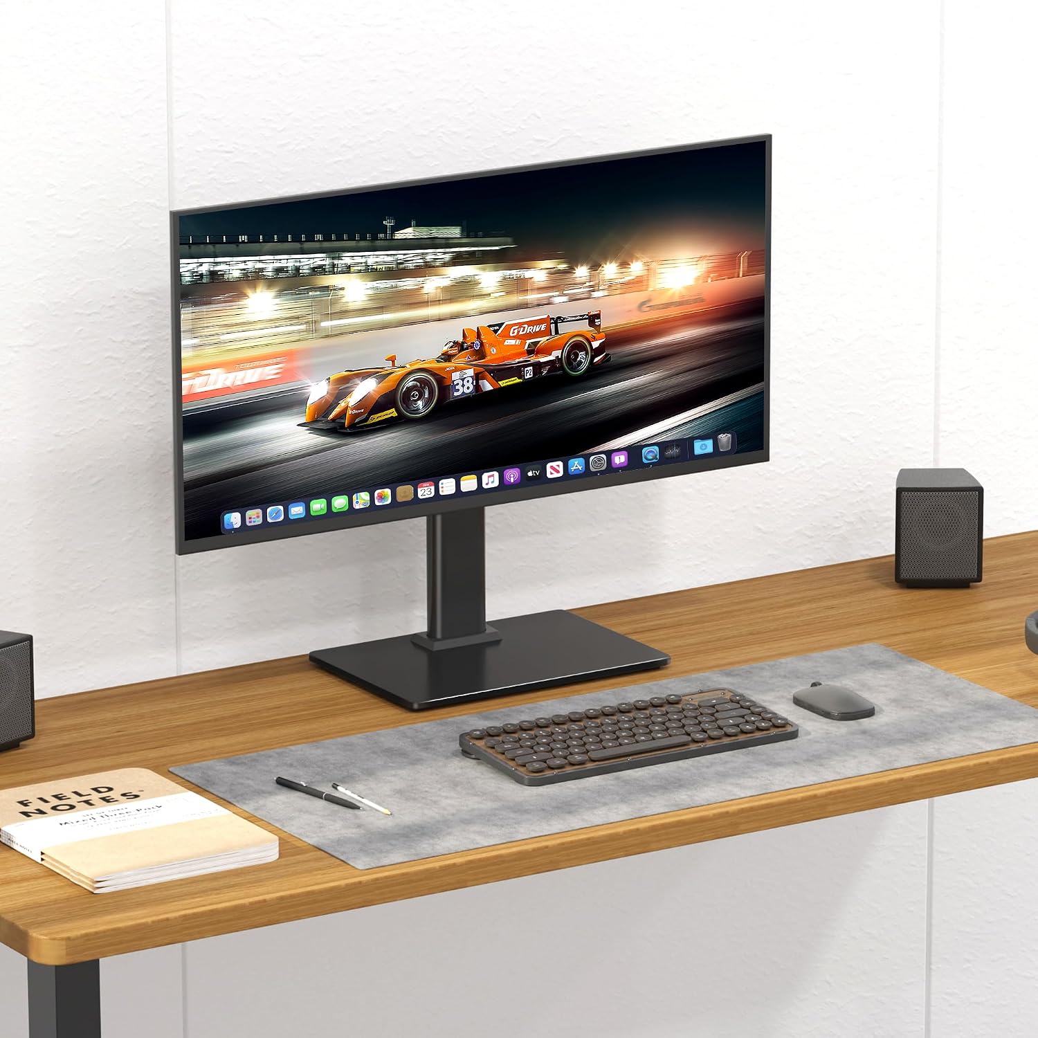 Universal Swivel Tv Stand Base Table Top Tv Stand For 17-43 Inch Tvs Height Adjustable Monitor Mount Stand, Holds Up To 88Lbs, Max Vesa 200X200Mm, Ts205