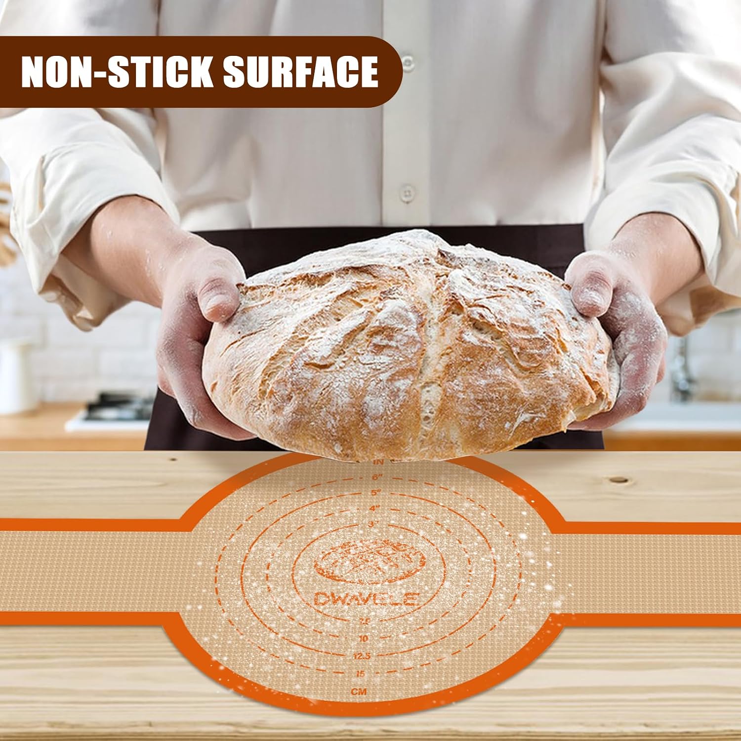 Silicone Bread Sling For Dutch Oven, Non-Stick & Easy To Clean Baking Mat Set, 2 Pcs Reusable Bread Sling For Sourdough Tools ＆ Accessories