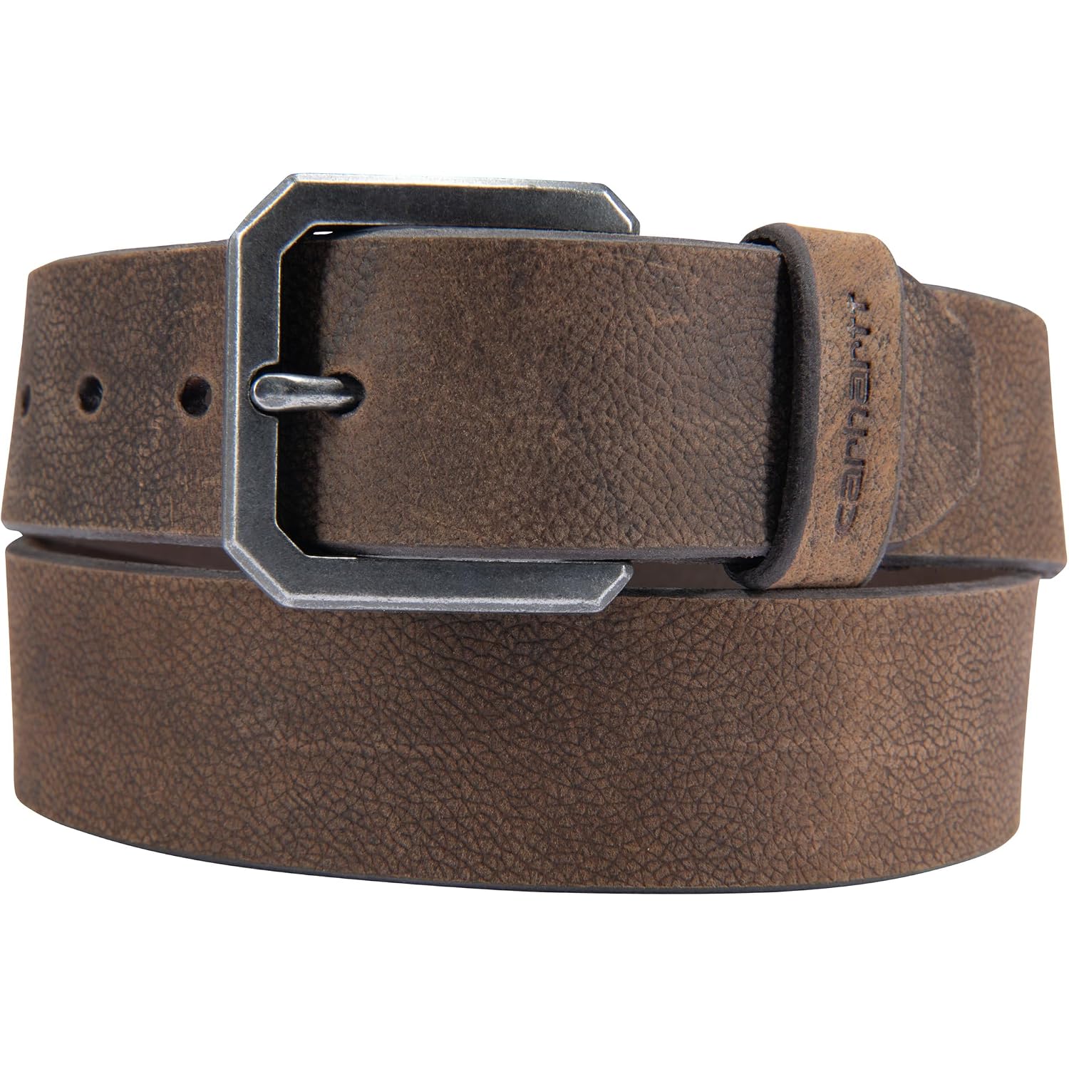 Carhartt Men'S Durable Full Grain Saddle Leather Classic Belts, W/Rugged Antique Nickel Hardware