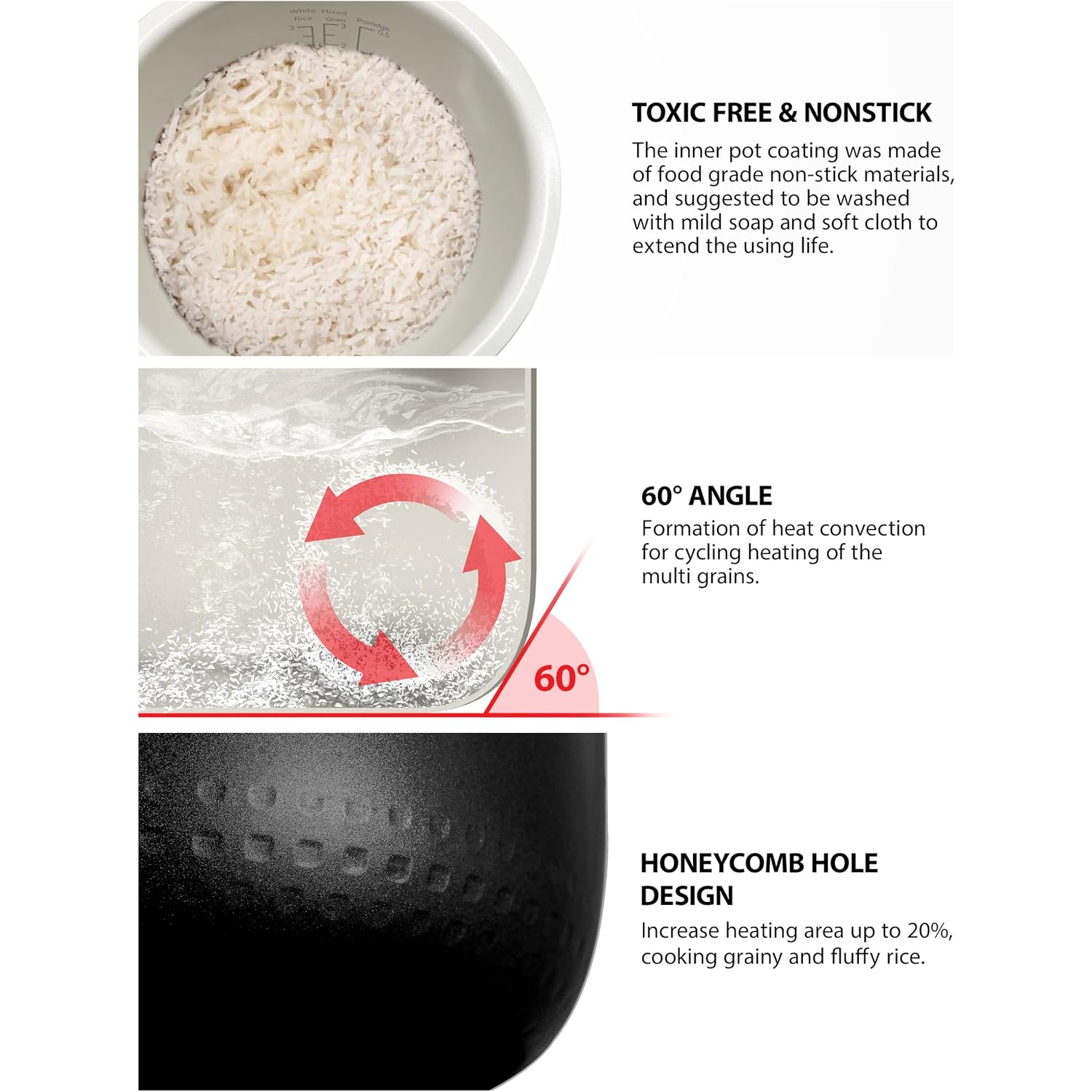 Toshiba Rice Cooker 6 Cup Uncooked – Japanese Rice Cooker With Fuzzy Logic Technology, 7 Cooking Functions, Digital Display, 2 Delay Timers And Auto Keep Warm, Non-Stick Inner Pot, White
