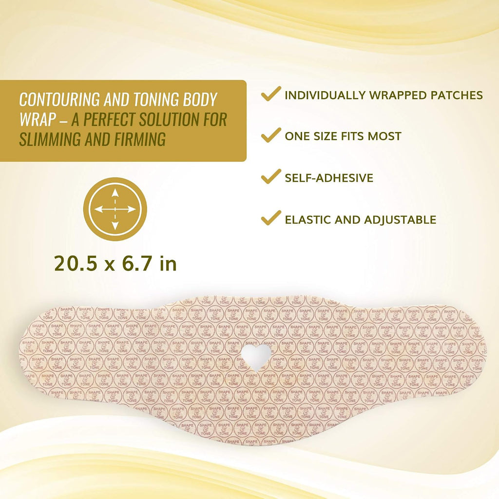 All Natural Moisturizing Body Applicator Wrap – Easy To Use Body Wrap -By Shape And Tone (5 Wraps)