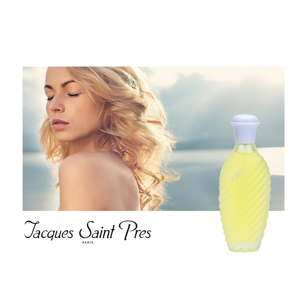 Jacques Saint Pres CIEL - Eau De Parfum for Women- Soft, Powdery Scent - Notes of Vanilla, White Rose, & Different Flowers- Feminine, Exquisite & Delicate- 3.4 Fl Oz