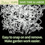 Dalzom® 300Pcs Tomato Clips, Plastic Trellis Clips Plant Support Clips, Plant Clips For Support, Grape Vine, Tomato Vine, Vegetables Plants, Garden Clips To Grow Upright Makes Plants Healthier