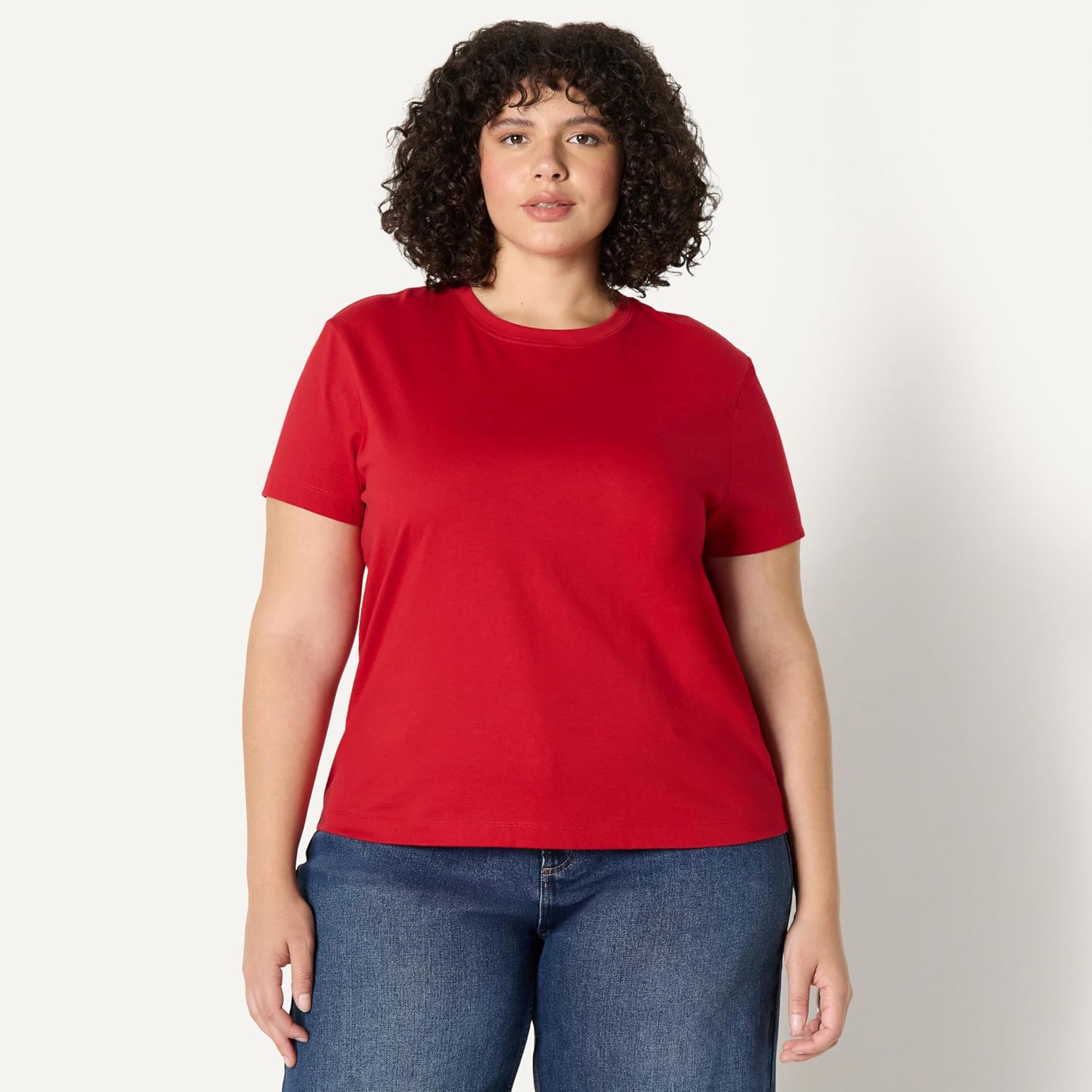 Amazon Essentials Women's Relaxed-Fit Cotton Crewneck T-Shirt