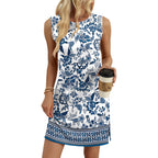 Wiholl Casual Dresses For Women Crewneck Sleeveless Tank Dress Summer Spring Boho Vacation Clothes