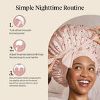 Kitsch XL Satin Bonnet for Sleeping - Softer Than Silk Bonnet For Sleeping Women - Secure Fit, Adjustable, Night Cap For Curly & Textured Hair - Prevents Breakage, Tangles & Thinning - Cherry Print
