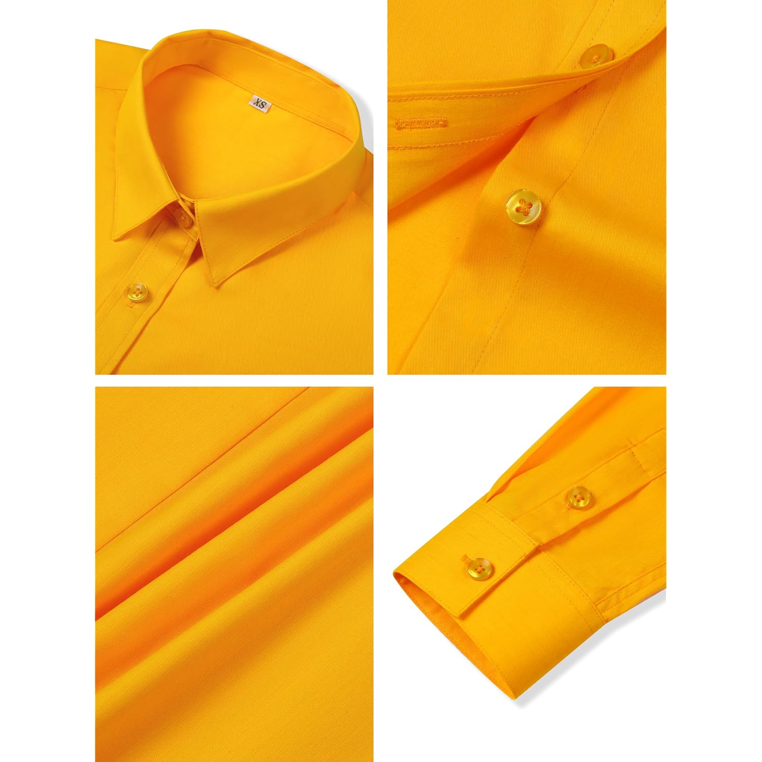 Cunlin Womens Cotton Button Down Shirts For Women Fitted Long Sleeve Formal Dress Shirt Work Blouses Tops