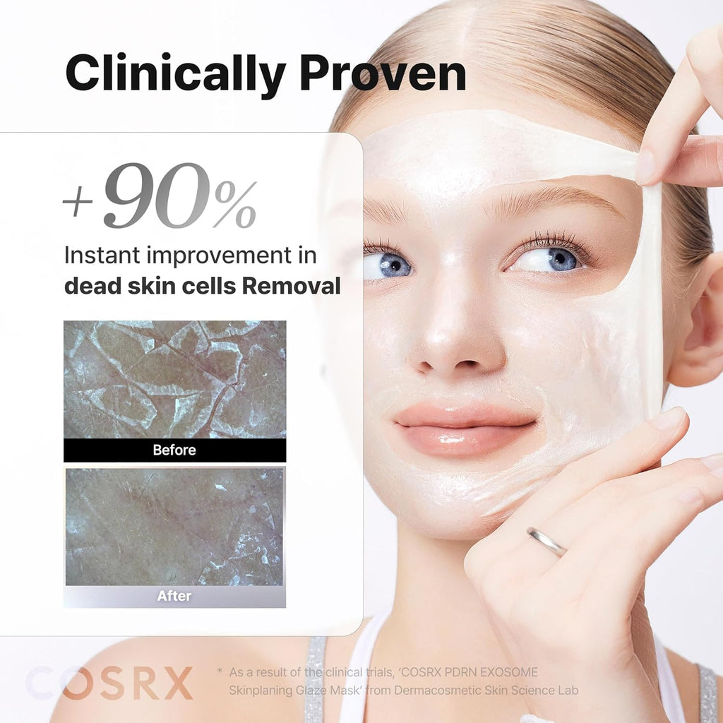 COSRX PDRN EXOSOME Glaze Wrapping Mask with SALMON DNA PDRN, Instant Glow, Easy Peel-Off Overnight Mask for Glass Skin, Firmness, Elasticity & Skin Texture Care, Mothers day gifts Korean Skin Care
