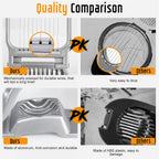 Multipurpose Heavy Duty Aluminium Egg Slicer, Stainless Steel Wire, Sliver | Dishwasher Safe, Rust Resistant, Egg Cutter For Hard Boiled Eggs, Soft Food And Soft Fruit, Salads, Butter, Cheese, Spam