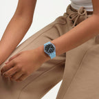 Swatch Unisex Casual Watch Blue Bio-Sourced Quartz Blue Moves