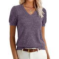 Womens Tops Summer Sweaters Dressy Casual V Neck Tunic Blouses Short Sleeve Basic Tee Shirts 2026 Trendy Clothes