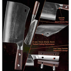 7.5″ Cleaver Knife, Chef’S Knives – Hand Forged, German High Carbon Stainless Steel Butcher Knife With Full Tang Handle For Home Kitchen & Restaurant
