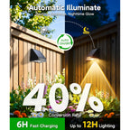 Kooper Solar Fence Lights Outdoor Waterproof 10 Pack, Solar Fence Lights With Ultra-Bright Led Lens, 10 Modes & 9 Colors Outdoor Solar Lights For Fence, Backyard, Railing, Patio, Wall, Step, Deck