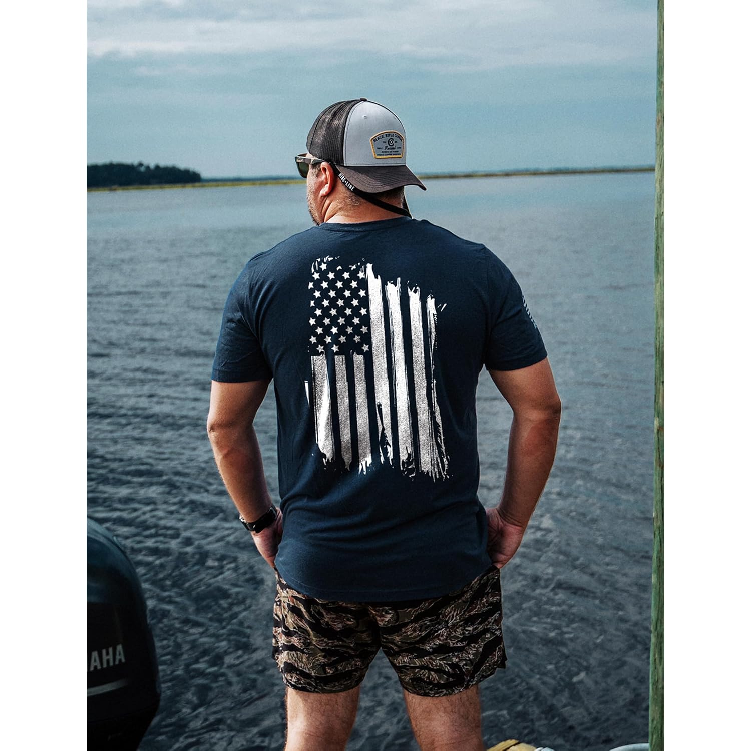 Nine Line American Flag T-Shirt For Men, Usa Made Patriotic Shirt, 9 Line Apparel, Military Veteran Shirt, Freedom Shirt