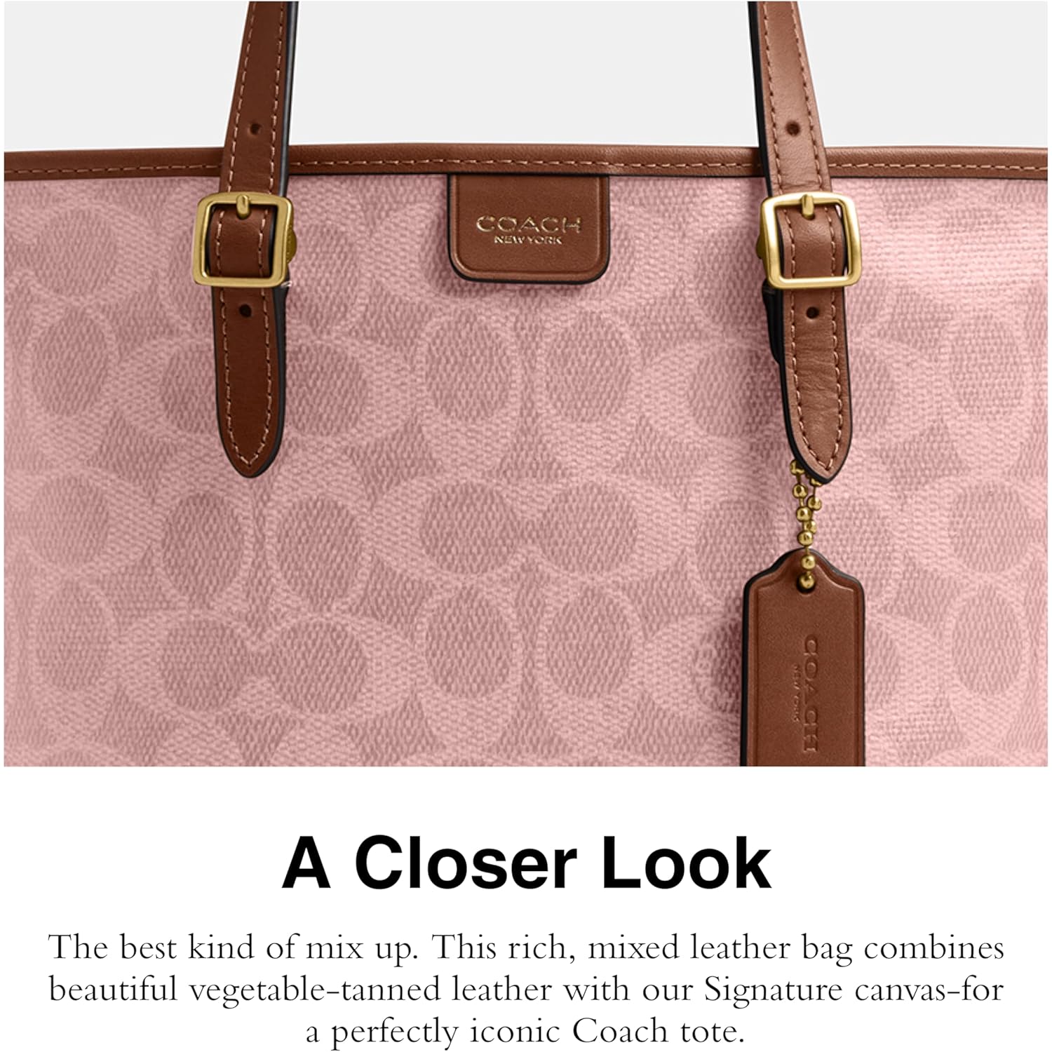 Signature Coated Canvas Taxi Tote 21