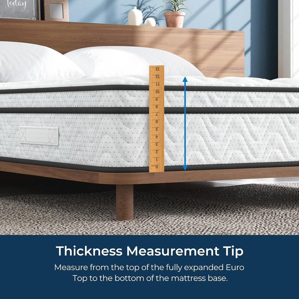 Vesgantti Queen Size Mattress 12 Inch, Cool Sleep Hybrid Mattress In A Box