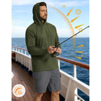 Coofandy Men'S Spf 50+ Sun Shirts Long Sleeve Rash Guard Thin Summer Hoodie Sun Protection Fishing Shirt With Thumbhole
