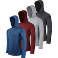 Oygsieg Men'S Athletic Hoodies Long Sleeve Fishing Shirts For Men Upf 50+ Spf Uv Sun Protection Shirts Rash Guards