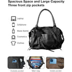 Women's Large Tote Bag City Tote Bag Purse with Zipper Women Vegan Leather Hobo Handbags with Adjustable Strap