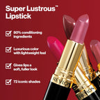 Revlon Super Lustrous Lipstick, Creamy Formula For Soft, Fuller-Looking Lips, Moisturized Feel, 520 Wine With Everything, 0.15 oz