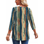Zeagoo 3/4 Length Sleeve Womens Tops 2026 Blouses For Women Dressy Casual Fashion Clothing V Neck T-Shirts Summer Outfits