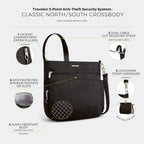 Travelon Anti-Theft Classic North/South Crossbody Bag