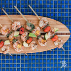 Totally Bamboo Lil Surfer Small Surfboard Cutting Board And Charcuterie Board, Bamboo Serving Platter With Wall Hang Tie, 14.5" X 6"