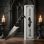 Pracaniz Bat Kitchen Knife, Gothic Halloween Design, Stainless Steel Blade | Bat-Wing Silhouette, Comfortable Grip And Gift-Ready Box For Steak, Fruit, Cheese, Bbq, Themed Parties And Gothic Kitchens.