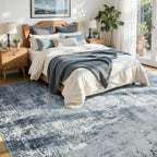 6x9 Ft Large Area Rugs for Living Room, Soft Non-Slip Washable Rugs Modern Abstract Pattern Carpet for Bedroom Indoor Floor Nursery Home Decor (Blue)