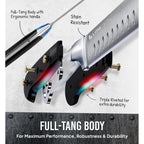 Bright Hobby Brisket Slicing Knife – 12" Brisket Knife, BBQ, Grilling Gifts For Men – Razor Sharp German Steel, Full Tang, Ergonomic Handle